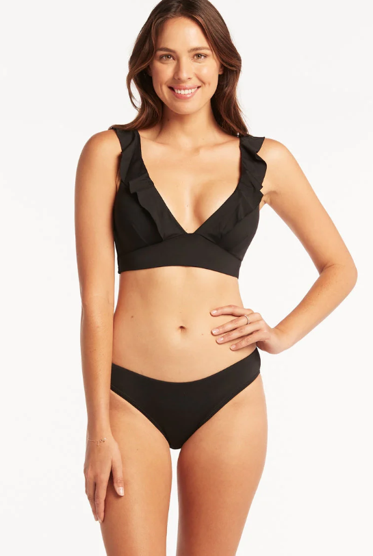 Sea Level Black Essentials Frill Bra Top SL3136ECO