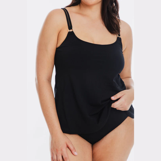 Togs Black Chlorine Resistant Aqualuxe Tankini YB27FIS