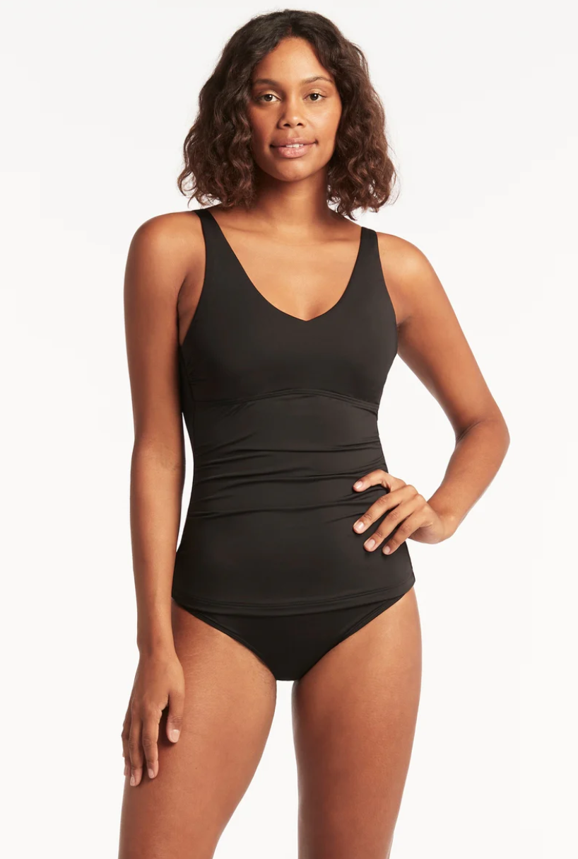 Sea Level Black Essentials Tank Style D/DD Cup Singlet SL3228ECO