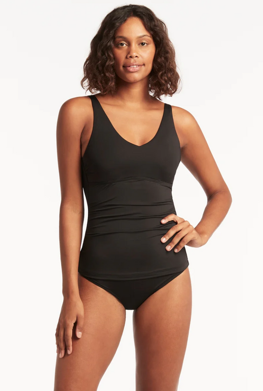 Sea Level Black Essentials Tank Style D/DD Cup Singlet SL3228ECO