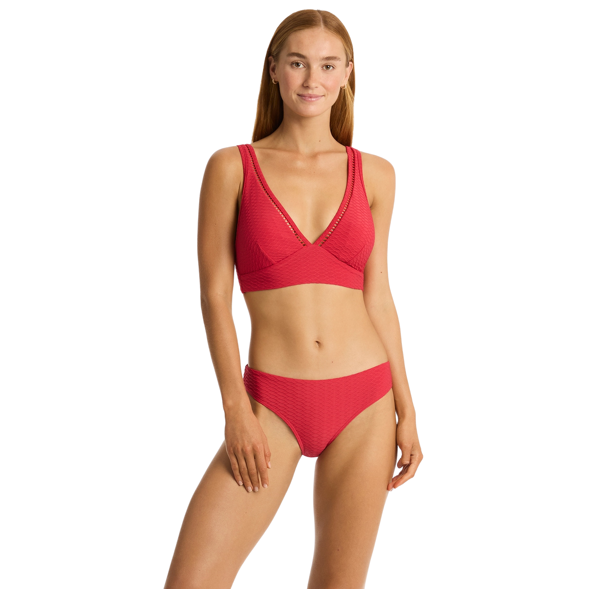 Sea Level Red Honeycomb Regular Bikini Pant SL4477HC