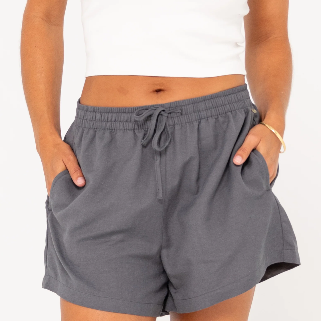 Rusty Coal Alannah Lounge Linen Short WKL0789