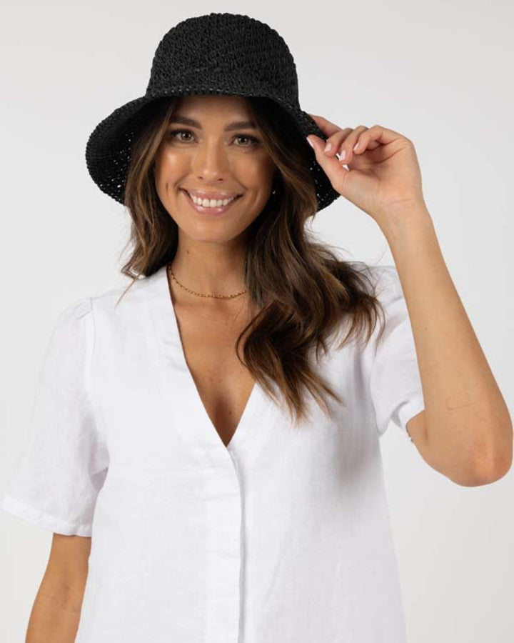 Humidity Seaside Bucket Black Hat HA82