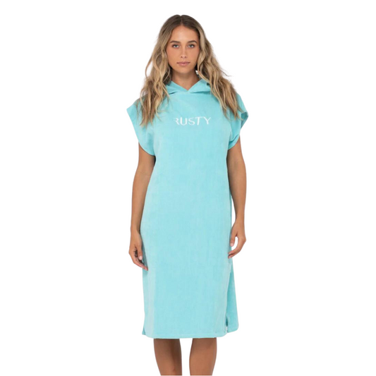 Rusty Change Towel Poncho - Turquoise TWL0176