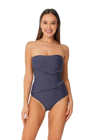 Monte & Lou Spliced Bandeau Malliot One Piece Nightfall 1019ML