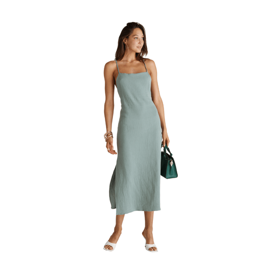 Heaven Green Cross Back Midi Dress HP2107AP