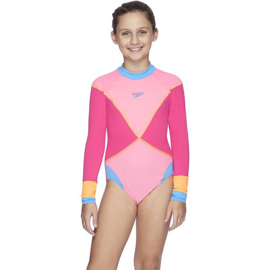 Speedo Girls X Colour Block Long Sleeve Suit 77-94G-8002