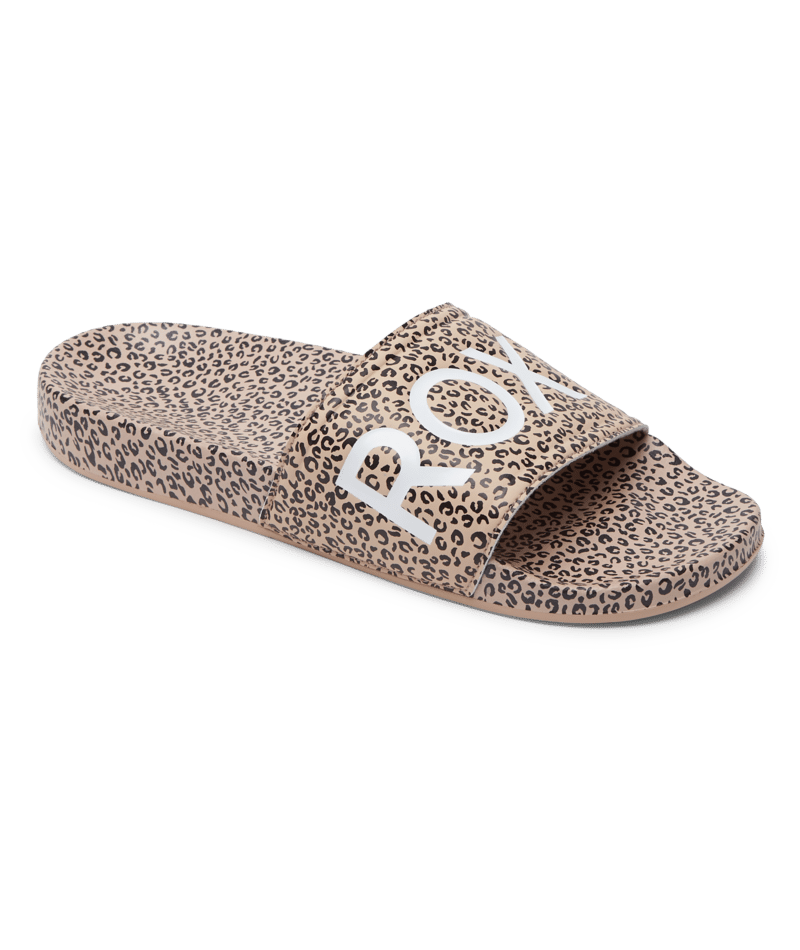 Roxy Slides Slippy Printed Cheetah Print ARJL101011