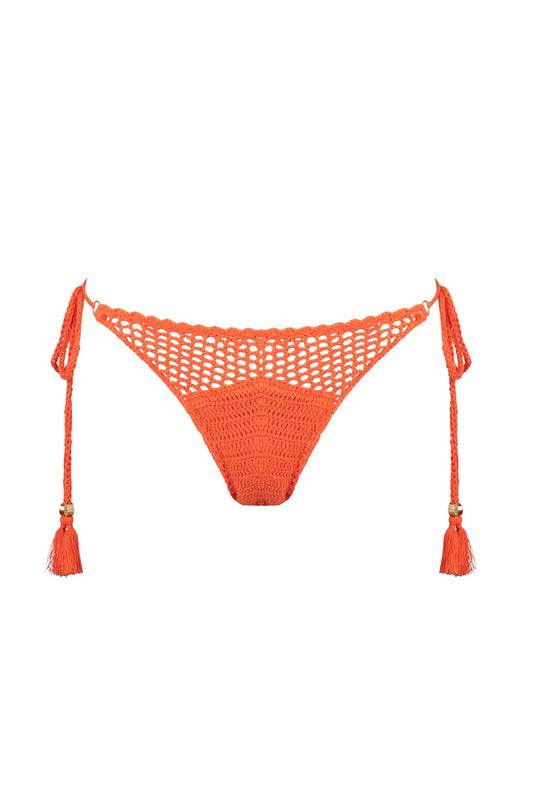 Tigerlily Coral Capri High Argentina Crochet Bottom T521099
