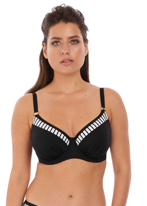 Fantasie San Remo Gathered Bikini Top Black FS6509BLI