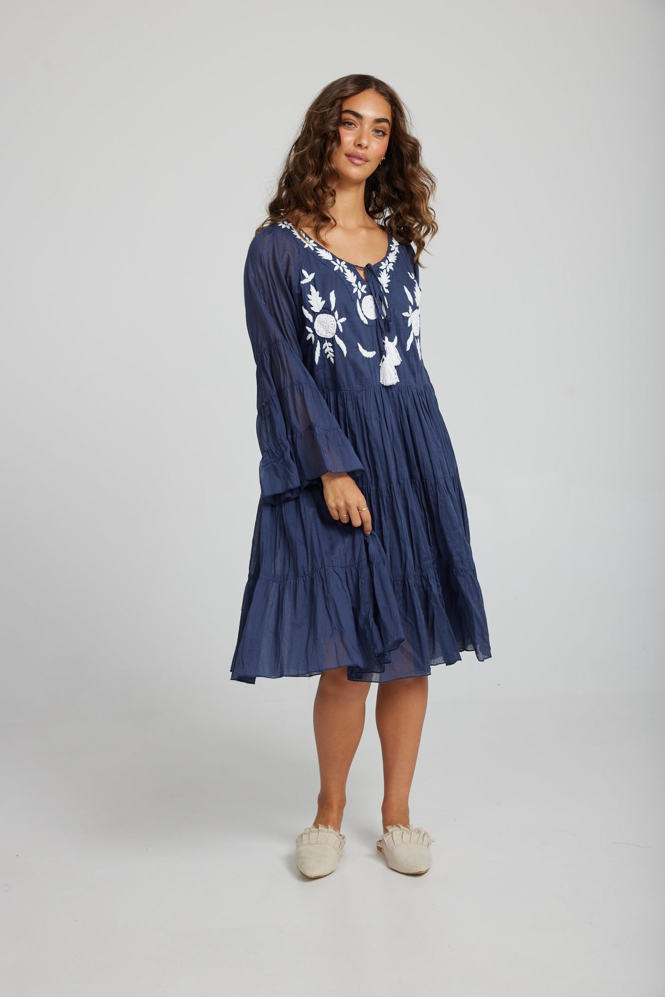 Holiday Jamaica Dress Navy H1124-1