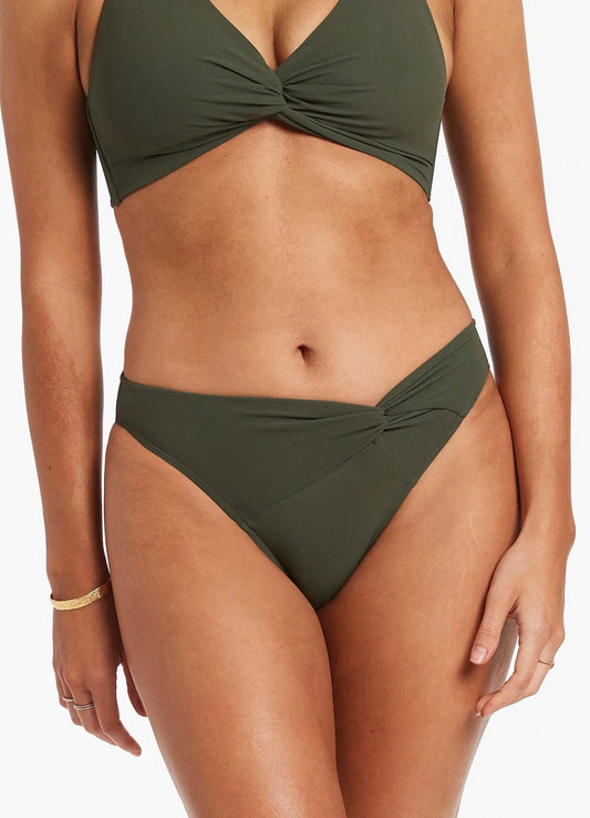 Jets Olive Jetset Twist Front Pant J3887