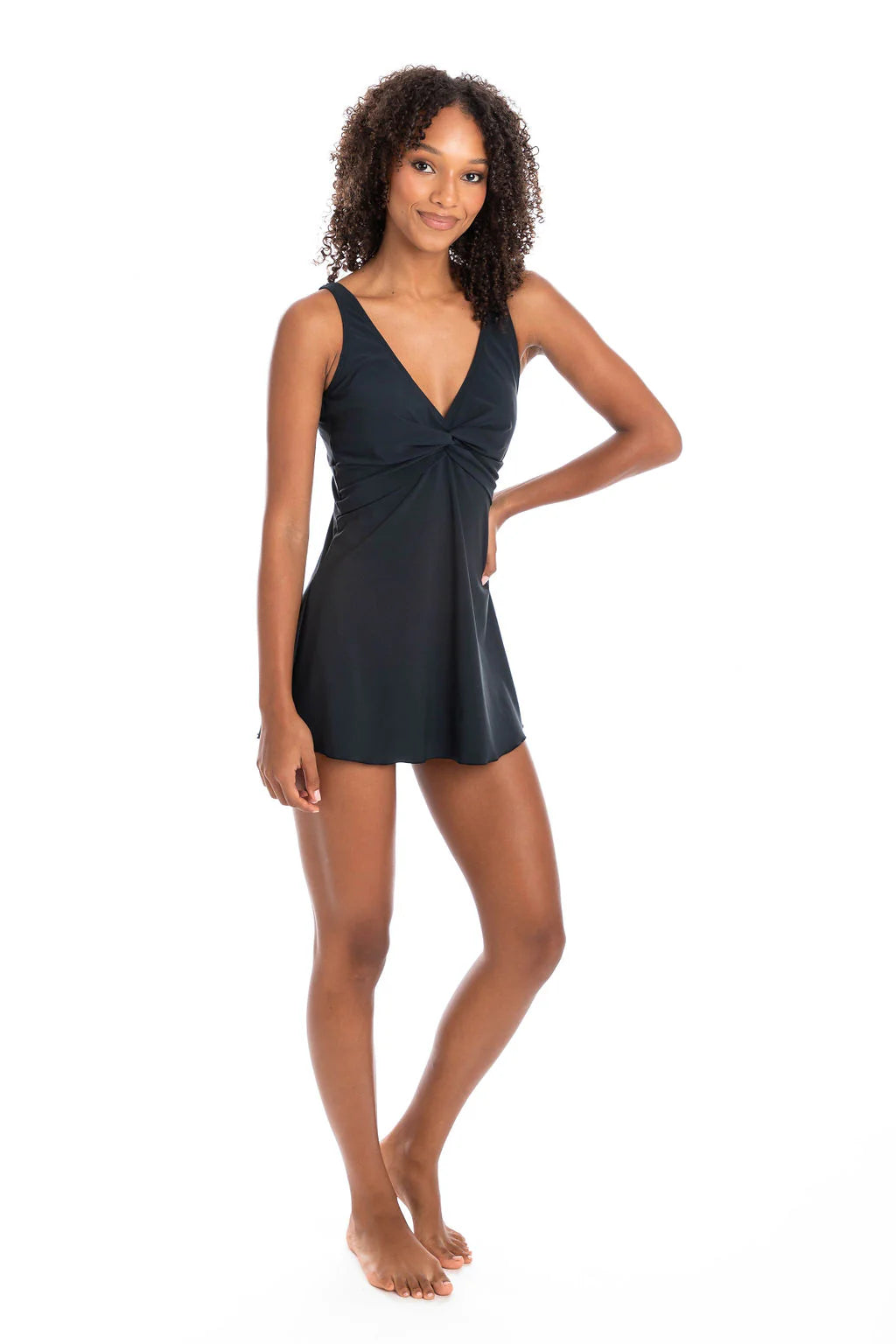 Togs Black Twist Swim dress SB33TH