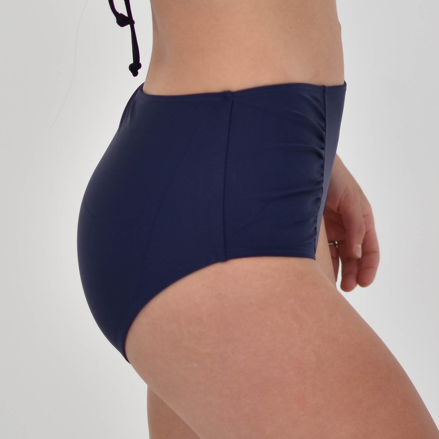 Petaluda Basics Navy High Waist Ruched Bikini Brief