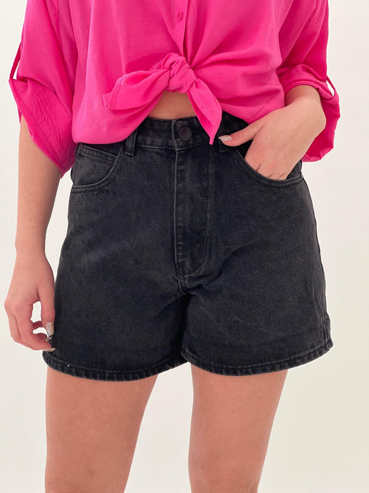 Country Denim Black Mom Shorts CGJ1216S