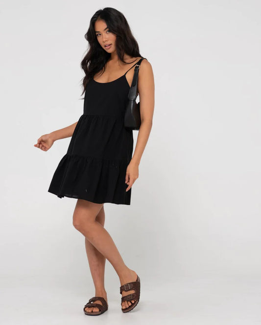 Rusty Heather Slip Dress Black DRL1242