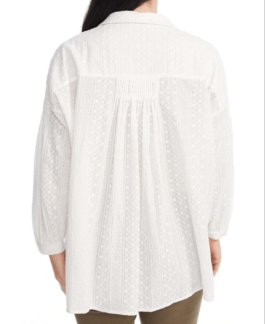 Brave + True White Embroidered Duchess Shirt BT6737-2