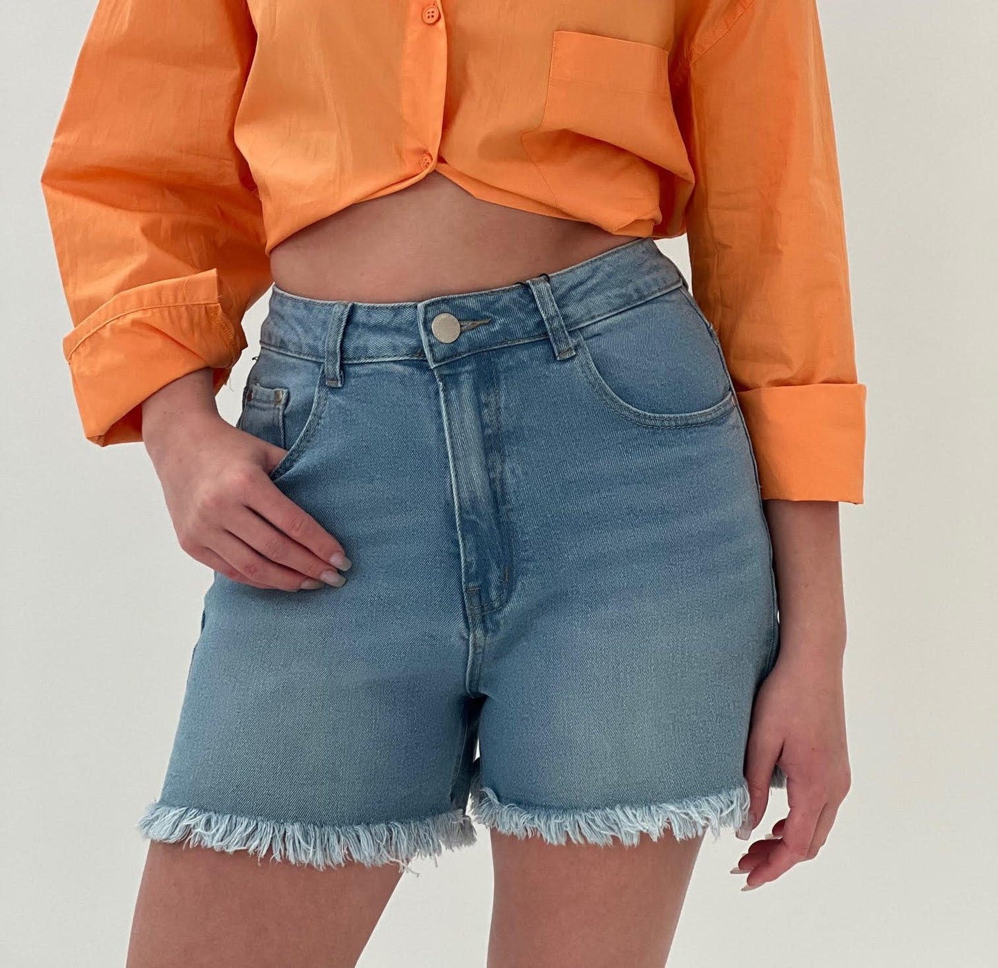 Country Denim Fringed Shorts CGJ1500