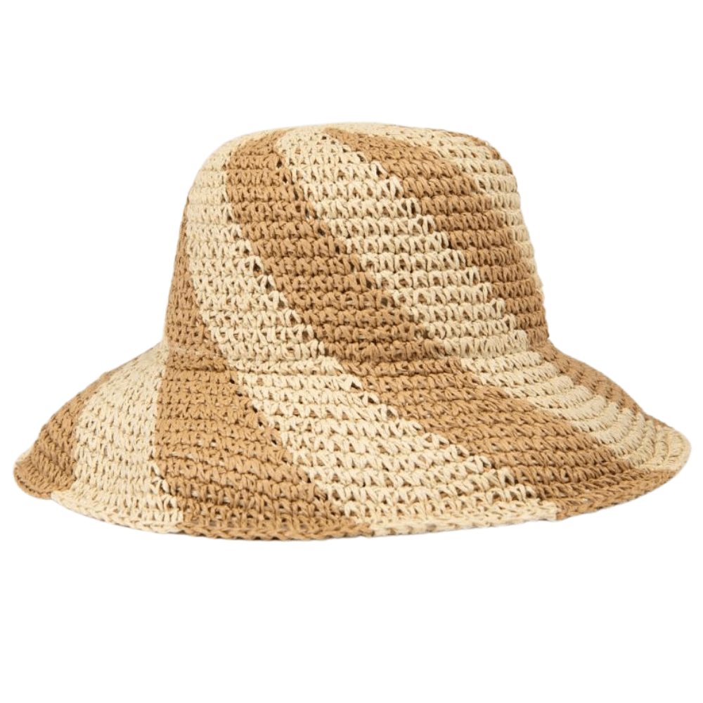 Rusty Natural/Caramel Sundae Swirl Straw Hat