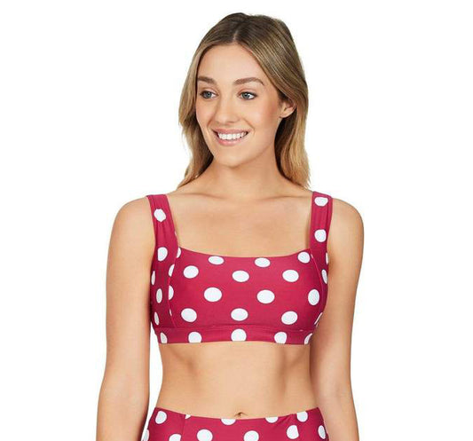 Sea Level Rose Polka Dot Square Neck DD/E Bra SL3199PD